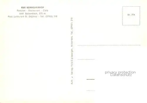 AK / Ansichtskarte  Rettenbach_Sankt_Englmar Gut Schmelmerhof Rettenbach_Sankt_Englmar