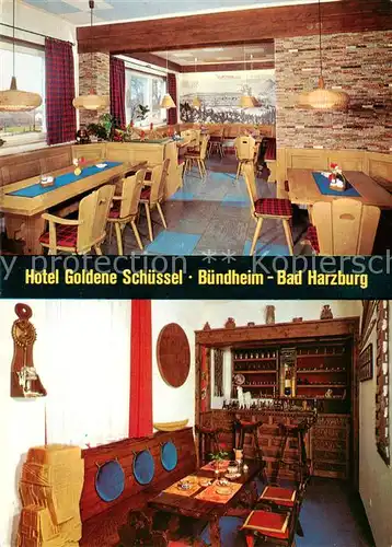 AK / Ansichtskarte 73844796 Buendheim Hotel Goldene Schuessel Gastraeume Buendheim