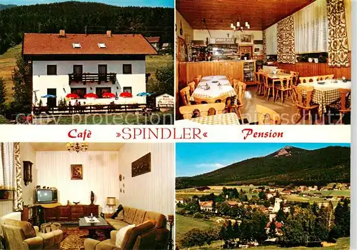 AK / Ansichtskarte 73844798 Lohberg_Lam Cafe Spindler Pension Haus am Muehlbach Gastraeume Panorama Lohberg_Lam