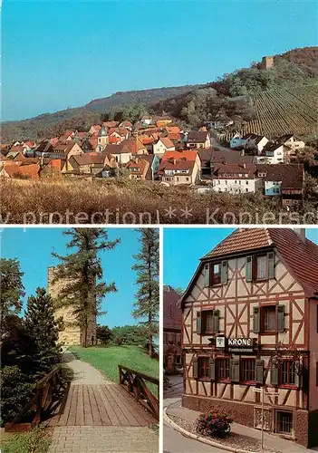 AK / Ansichtskarte 73844810 Sternenfels Panorama Aussichtsturm Gasthaus zur Krone Sternenfels