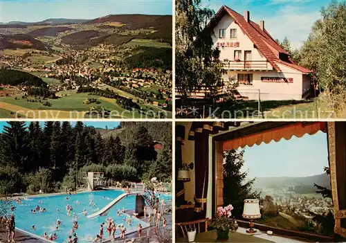 AK / Ansichtskarte  Lenzkirch Panorama Cafe Rehwinkel Hotel Freibad Lenzkirch