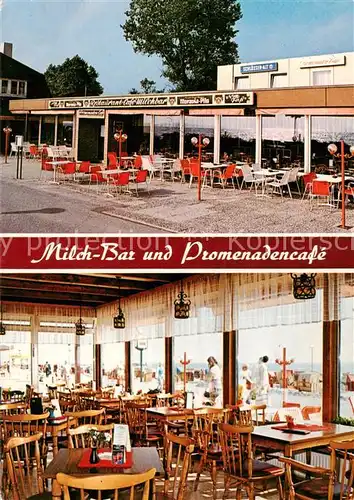 AK / Ansichtskarte 73844815 Dahme__Ostseebad_Holstein Milch Bar und Promenadencafe Terrasse Gastraum 