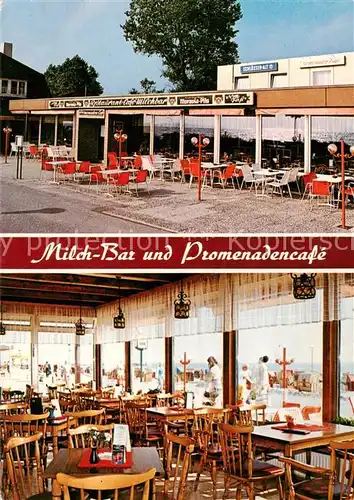 AK / Ansichtskarte  Dahme__Ostseebad_Holstein Milch Bar und Promenadencafe Terrasse Gastraum 