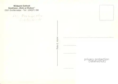 AK / Ansichtskarte  Grossenaspe Wildpark Eekholt Gasthaus Kiek ut Stuben Grossenaspe