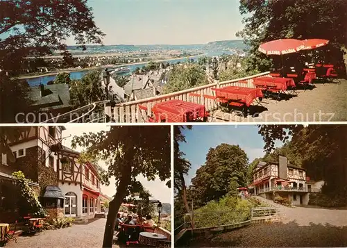 AK / Ansichtskarte  Linz_Rhein Winzerhaus am Kaiserberg Terrasse Teilansichten Linz_Rhein