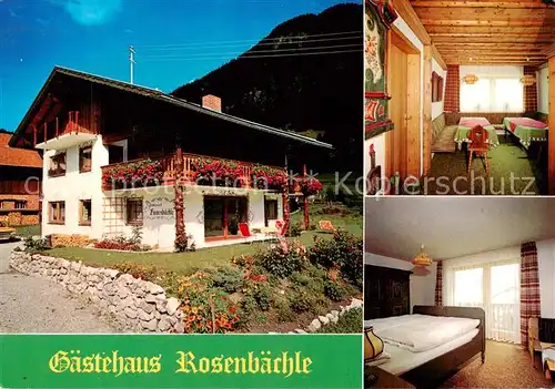 AK / Ansichtskarte  Bad_Oberdorf Gaestehaus Rosenbaechle Gaststube Zimmer Bad_Oberdorf