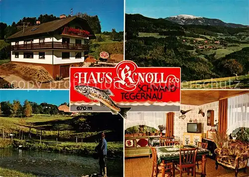 AK / Ansichtskarte  Schwand_Tegernau Haus Knoll Gaststube Angler Panorama Schwand Tegernau