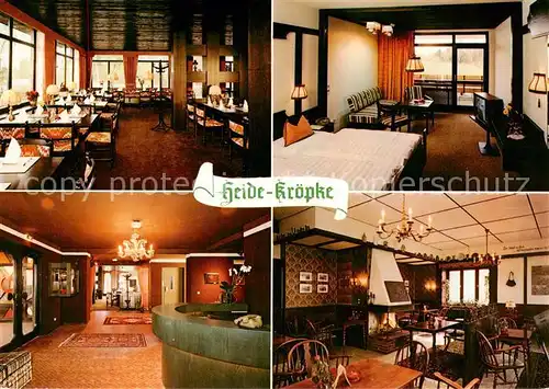 AK / Ansichtskarte  Ostenholz Hotel Heide Kroepke Gastraeume Rezeption Zimmer Ostenholz