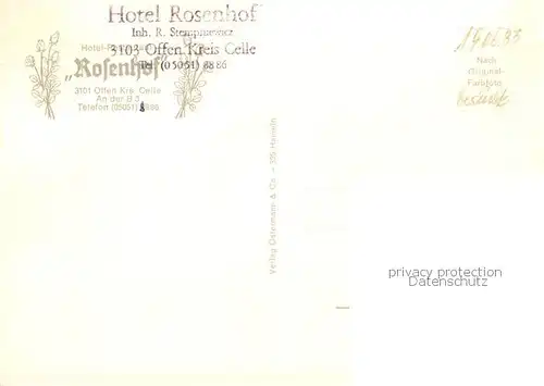 AK / Ansichtskarte 73844915 Offen Hotel Rosenhof Offen