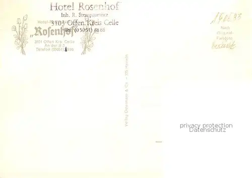 AK / Ansichtskarte  Offen Hotel Rosenhof Offen