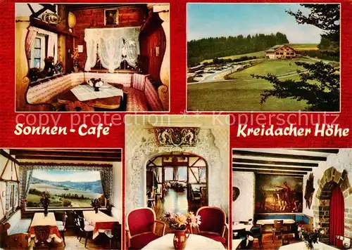 AK / Ansichtskarte 73844937 Waldmichelbach Sonnen Cafe Hotel Kreidacher Hoehe Gastraeume Panorama Waldmichelbach