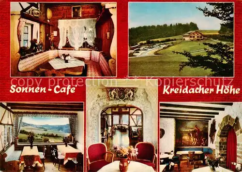 AK / Ansichtskarte  Waldmichelbach Sonnen Cafe Hotel Kreidacher Hoehe Gastraeume Panorama Waldmichelbach