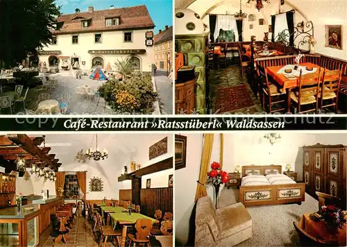 AK / Ansichtskarte 73844940 Waldsassen Cafe Restaurant Ratsstueberl Gaststube Bar Zimmer Waldsassen
