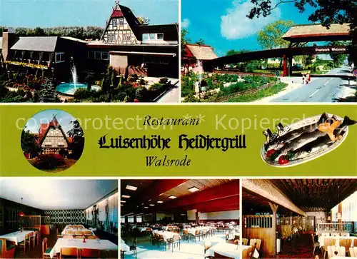 AK / Ansichtskarte  Walsrode_Lueneburger_Heide Restaurant Luisenhoehe Heidjergrill Eingang Gastraeume Speisesaal Walsrode_Lueneburger_Heide