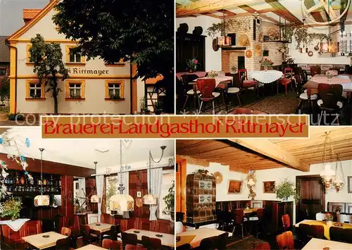 AK / Ansichtskarte 73844947 Willersdorf_Hallerndorf Brauerei Landgasthof Rittmayer Gastraeume Willersdorf_Hallerndorf