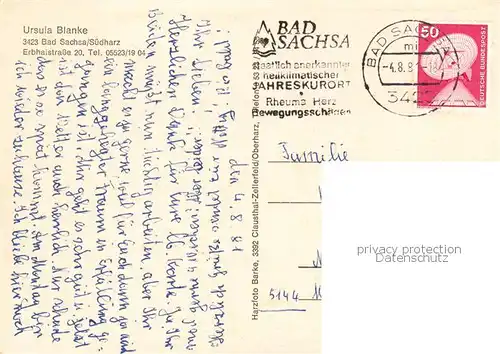 AK / Ansichtskarte  Bad_Sachsa_Harz Haus Ulfrita Park Garten Bad_Sachsa_Harz