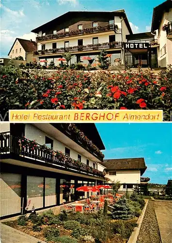 AK / Ansichtskarte  Almendorf Hotel Restaurant Berghof Terrasse Almendorf