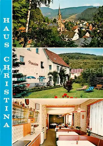 AK / Ansichtskarte 73844984 Wallenfels_Oberfranken Panorama Pension Haus Christina Gaststube Wallenfels_Oberfranken