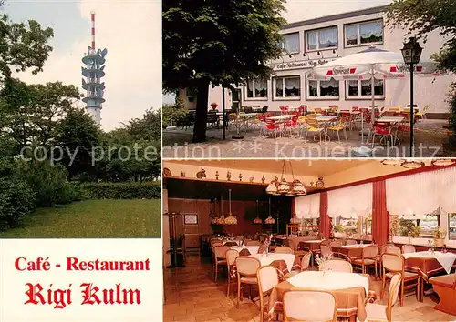 AK / Ansichtskarte  Hahnerberg Cafe Restaurant Rigi Kulm Gastraum Terrasse Hahnerberg