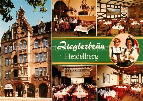 AK / Ansichtskarte 73845041 Heidelberg_Neckar Grossgaststaette Zieglerbraeu Gastraeume Festsaal Heidelberg Neckar