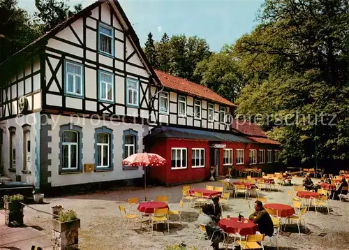 AK / Ansichtskarte  Alfeld_Leine Berghotel Schlehberg Freiterrasse Alfeld_Leine