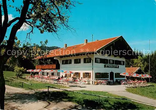 AK / Ansichtskarte  Bad_Wiessee_Tegernsee Berggasthaus Freihaus Terrasse Bad_Wiessee_Tegernsee