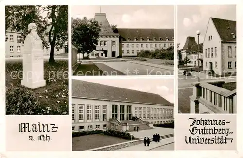 AK / Ansichtskarte 73845104 Mainz__Rhein Joh Gutenberg Universitaet Denkmal Details 