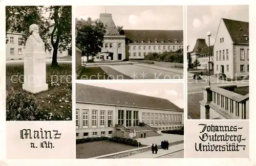 AK / Ansichtskarte  Mainz__Rhein Joh Gutenberg Universitaet Denkmal Details 