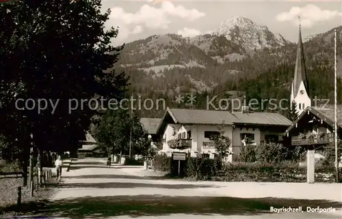 AK / Ansichtskarte  Bayrischzell Dorfpartie Kirche Bayrischzell