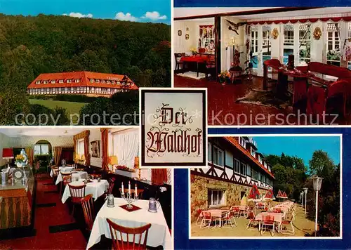 AK / Ansichtskarte 73845149 Bad_Eilsen Hotel Der Waldhof Gastraeume Terrasse Bad_Eilsen