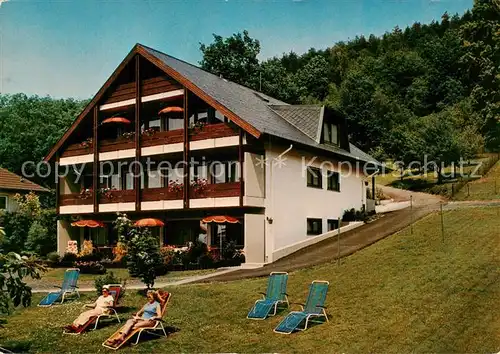 AK / Ansichtskarte  Bad_Orb Pension Am Spessartwald und Gaestehaus Eugenie Bad_Orb