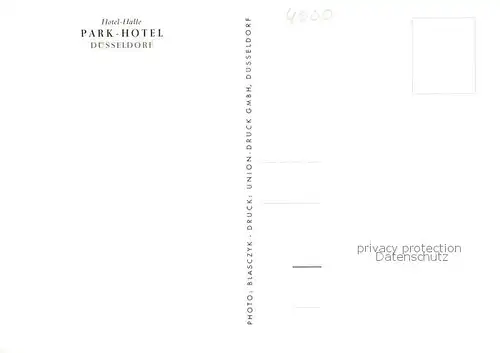 AK / Ansichtskarte 73845161 Duesseldorf Hotel Halle Park Hotel Duesseldorf Duesseldorf