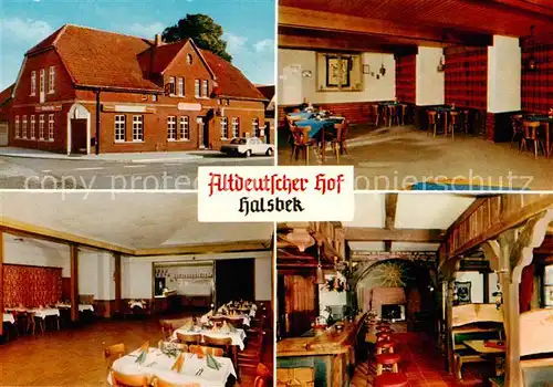 AK / Ansichtskarte  Halsbek Altdeutscher Hof Gastraeume Bar Halsbek