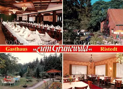 AK / Ansichtskarte  Ristedt_Syke Gasthaus Cordes Zum Grunewald Festsaal Terrasse Gaststube Ristedt_Syke