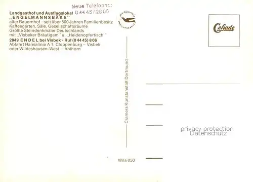 AK / Ansichtskarte  Endel_Vechta Landgasthof und Ausflugslokal Engelmannsbaeke Terrasse Endel Vechta