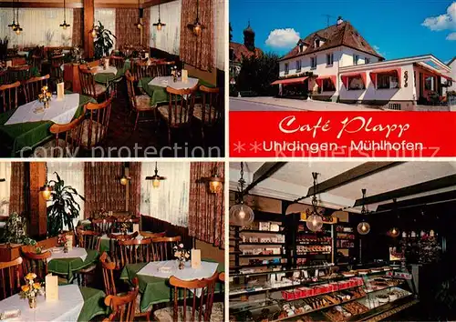 AK / Ansichtskarte 73845192 Muehlhofen_Uhldingen-Muehlhofen Cafe Plapp Gastraeume Verkaufstheke Muehlhofen