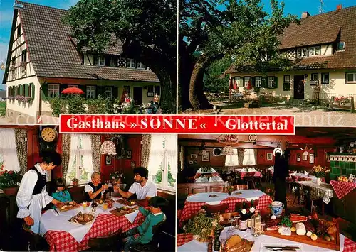 AK / Ansichtskarte  Glottertal_Schwarzwald Gasthaus Sonne Gastraeume 