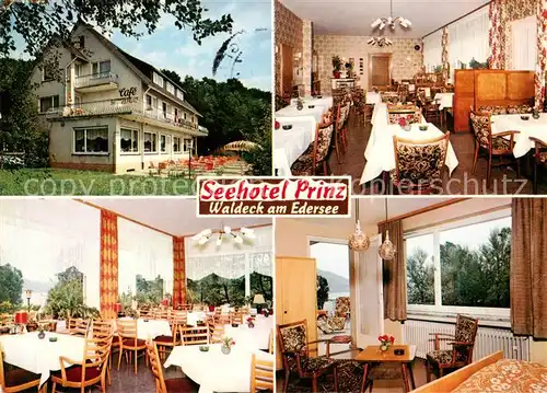 AK / Ansichtskarte 73845206 Waldeck__Edersee Seehotel Prinz Restaurant Gastraeume 