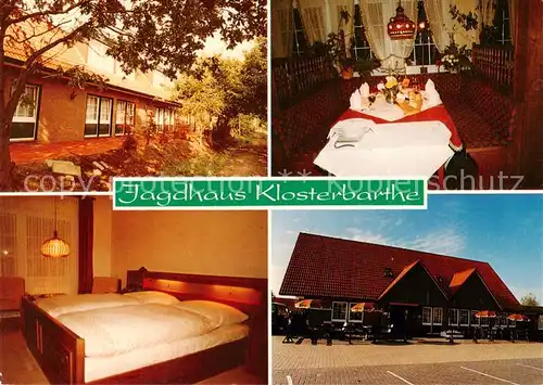 AK / Ansichtskarte  Hesel_Ostfriesland Hotel Restaurant Jagdhaus Klosterbarthe Gaststube Zimmer Hesel_Ostfriesland
