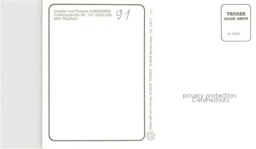 AK / Ansichtskarte  Rueckholz Gasthof Pension Guggemos Gastraeume Rueckholz
