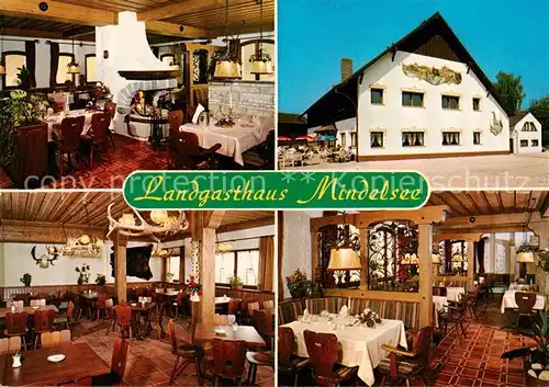 AK / Ansichtskarte  Allensbach_Bodensee Landgasthaus Mindelsee Gastraeume Allensbach_Bodensee