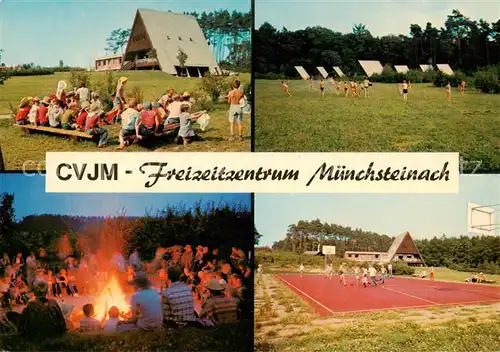 AK / Ansichtskarte  Muenchsteinach CVJM Freizeitzentrum Teilansichten Am Lagerfeuer Sportplatz Muenchsteinach
