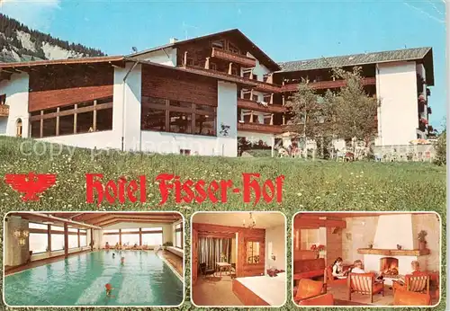 AK / Ansichtskarte  Fiss_Tirol_AT Hotel Fisser Hof Hallenbad Zimmer Kaminzimmer 