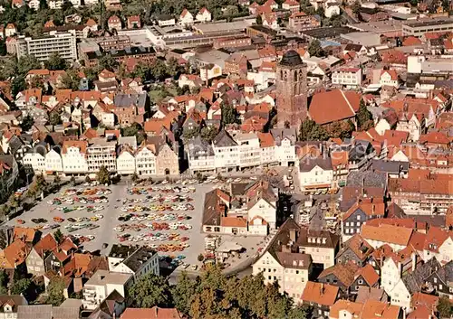 AK / Ansichtskarte  Bad_Hersfeld Am Markt Fliegeraufnahme Bad_Hersfeld