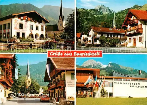 AK / Ansichtskarte  Bayrischzell Ortspartien Kirche Wendelstein Seilbahn Bayrischzell