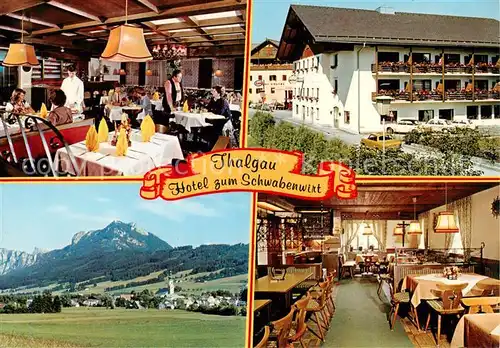 AK / Ansichtskarte  Thalgau_AT Hotel zum Schwabenwirt Gastraeume Panorama 