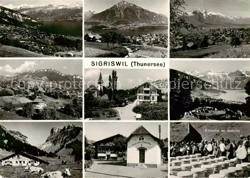 AK / Ansichtskarte  Sigriswil_BE Panorama Teilansichten Gemeinde Gewoelbe Kaesteilet im Justistal 