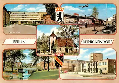 AK / Ansichtskarte 73845357 Reinickendorf Aroser Allee Kurt Schumacher Platz Schwanenhaus am Schaefersee Paracelsus Bad Reinickendorf