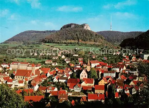 AK / Ansichtskarte  Heubach_Wuerttemberg mit Rosenstein und Fernsehturm Heubach Wuerttemberg