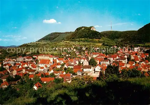 AK / Ansichtskarte  Heubach_Wuerttemberg mit Rosenstein und Fernsehturm Heubach Wuerttemberg